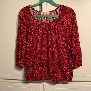 Red heart blouse Michael kors size small